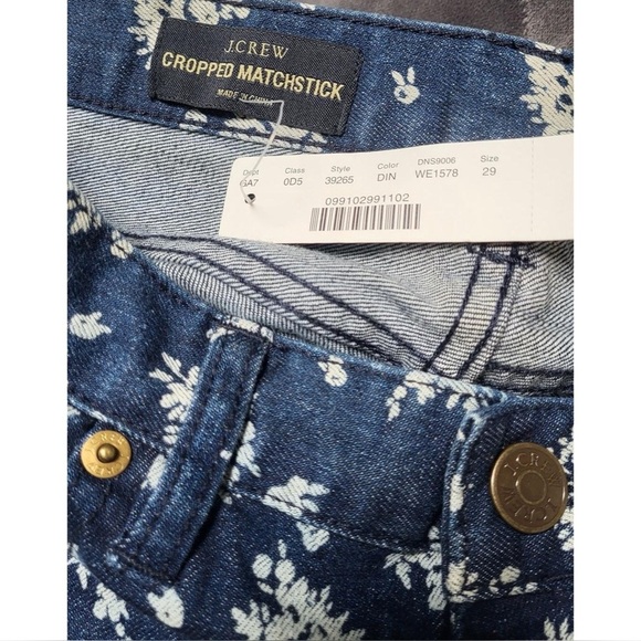 NWT J Crew Cropped Matchstick Jeans Size 29 - Picture 5 of 6